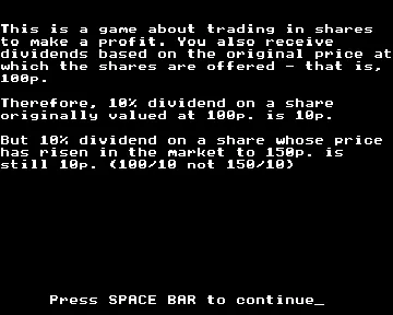 Business Games (1982)(Acornsoft) screen shot game playing